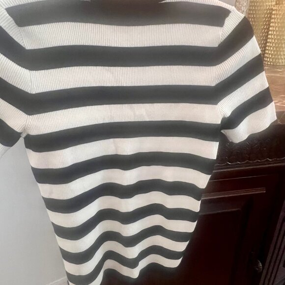Ralph Lauren Navy & White Striped Top - Picture 2 of 3